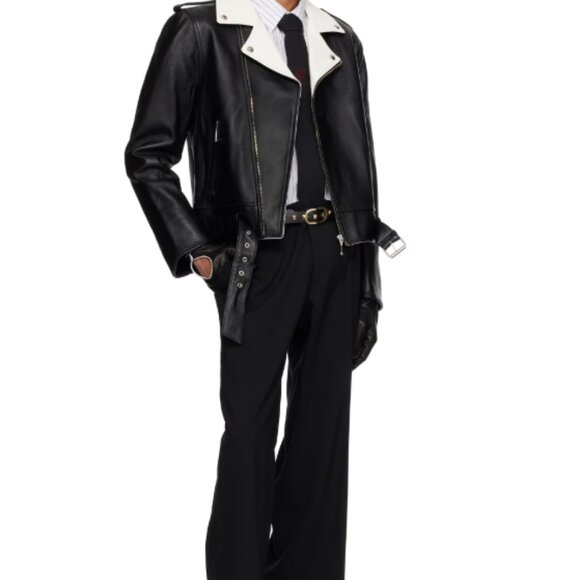 BNWT SS25 ERNEST W. BAKER STUDDED GOLD BUCKLE BELT S & XL - Picture 7 of 7